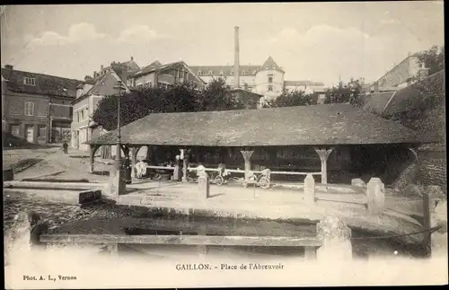 Ak Gaillon Eure, Place de l'Abreuvoir