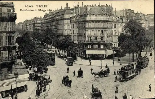 Ak Paris IX. Arrondissement Opéra, Boulevard Magenta
