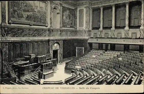 Ak Paris IX. Arrondissement Opéra, Chateau de Versailles, Salle du Congres