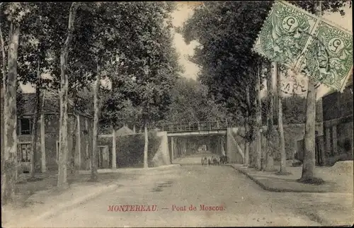 Ak Montereau Seine et Marne, Pont de Moscou