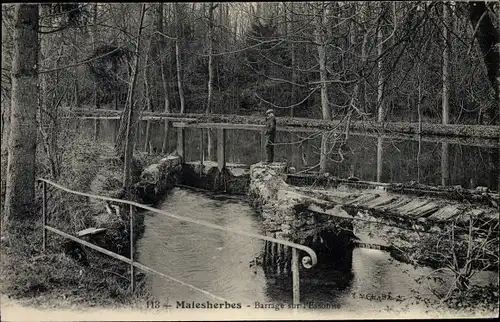 Ak Malesherbes Loire, Barrage sur l'Essonne