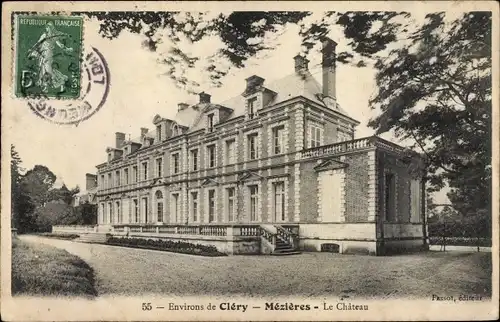 Ak Cléry Mézières Loiret, Vue du Château