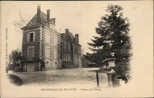 Ak Ménestreau en Vilette Loiret, Château de Vilette