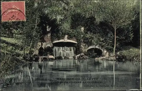 Ak Marcilly en Villette Loiret, Cascade du Château de Cerf Bois