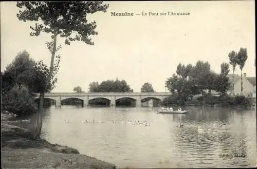 Ak Meaulne Allier, Le Pont sur l'Aumance