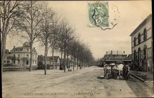 Ak Saint Pourcain sur Sioule Allier, Le Boulevard du Cours