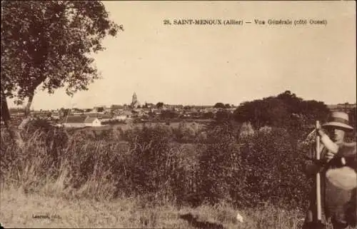 Ak Saint Menoux Allier, Vue Generale