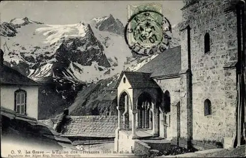 Ak La Grave Hautes-Alpes, L'Église des Terrasses