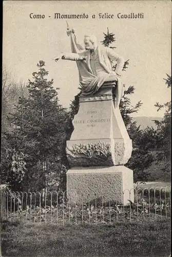 Ak Como Lombardia, Monumento a Felice Cavallotti