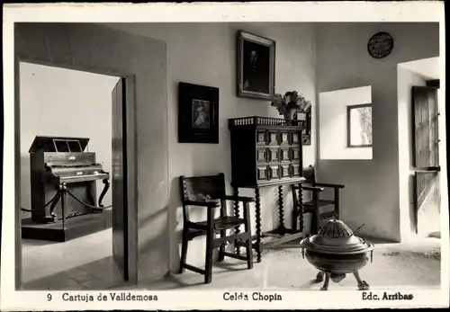 Ak Cartuja de Valldemosa Mallorca Balearische Inseln Spanien, Celda Chopin