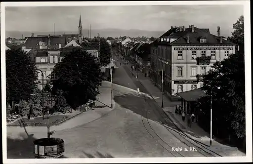 Ak Kehl am Rhein, Straßenpartie