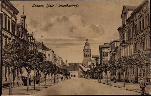 Ak Landau in der Pfalz, Westbahnstraße