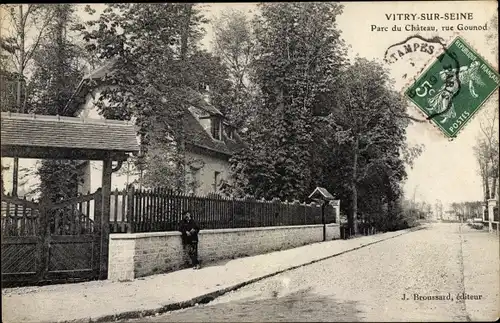 Ak Vitry sur Seine Val de Marne, Parc du Château, rue Gounod