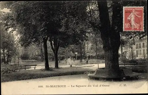 Ak Saint Maurice Val de Marne, Le Sqaure du Val d'Osne