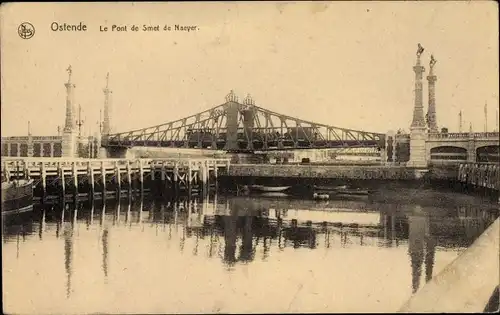 Ak Ostende Westflandern, Le Pont de Smet de Naeyer