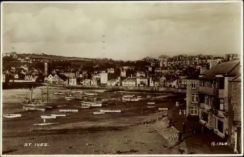 Ak St Ives Cornwall South West England, Panorama