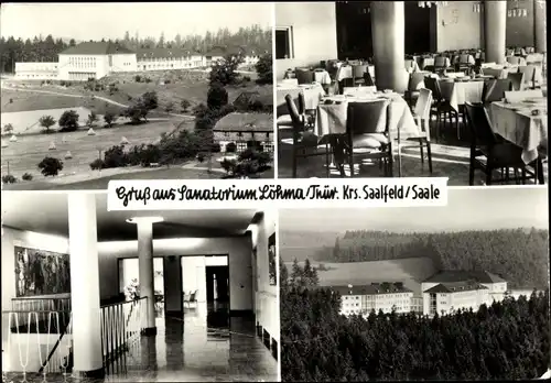 Ak Löhma Leutenberg Thüringen, Sanatorium, Innenansichten