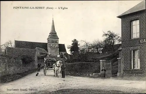 Ak Fontaine la Soret Eure, L'Eglise