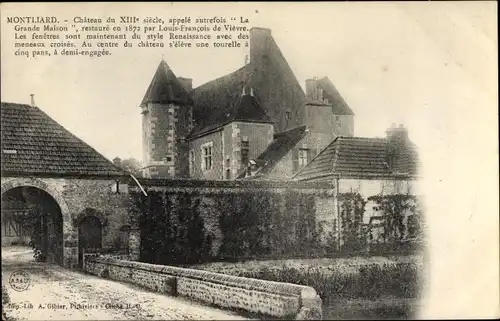 Ak Montliard Loiret, Vue du Château