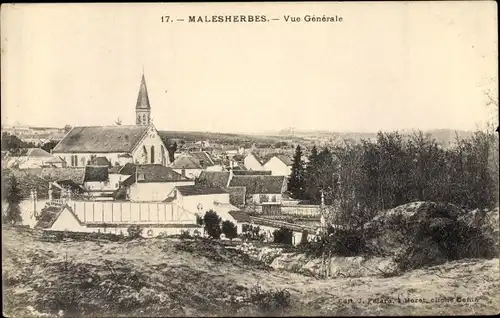 Ak Malesherbes Loiret, Vue générale