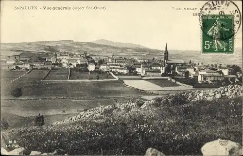 Ak St. Paulien Haute Loire, Vue générale