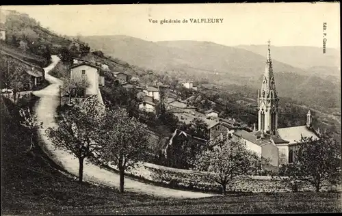 Ak Valfleury Haute Loire, Vue générale