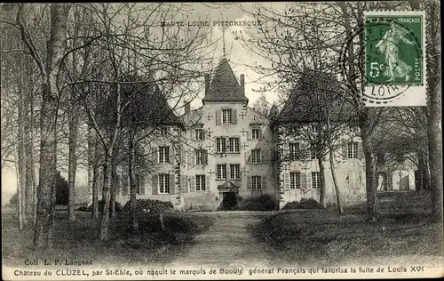 Ak Cluzel Haute Loire, Vue du Château