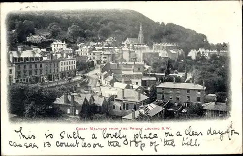 Ak Malvern West Midlands, View from the Priory looking south west