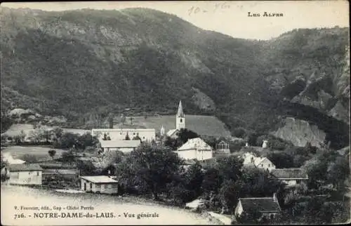 Ak Notre Dame de Laus Hautes-Alpes, Vue générale, Alpes