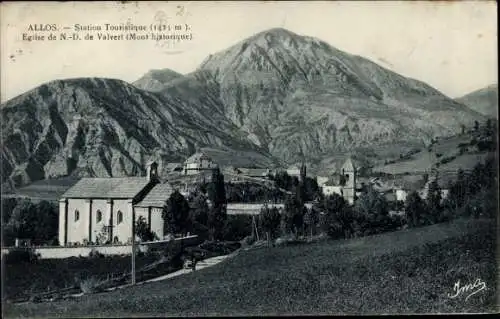 Ak Allos Alpes de Haute Provence, Station Touristique, Eglise de Notre Dame de Valvert