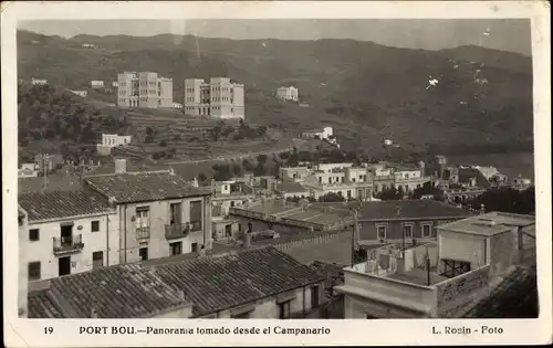 Ak Portbou Katalonien, Panorama tomado desde el Campanario