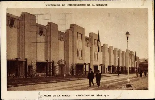 Ak Liège Lüttich Wallonien, Weltausstellung 1930, Palais de la France