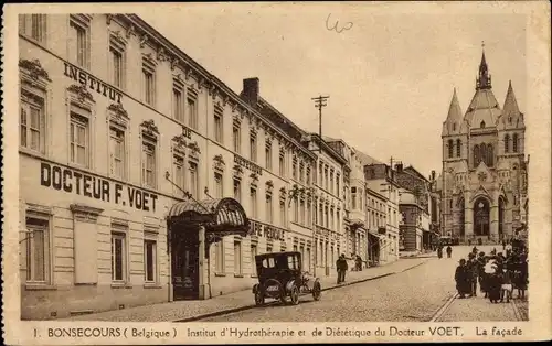 Ak Peruwelz Bon Secours Hennegau, Institut d'Hydrotherapie et de Dietetique du Docteur Voet, eglise