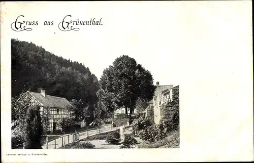 Ak Grünenthal Aachen in Nordrhein Westfalen, Partie im Ort