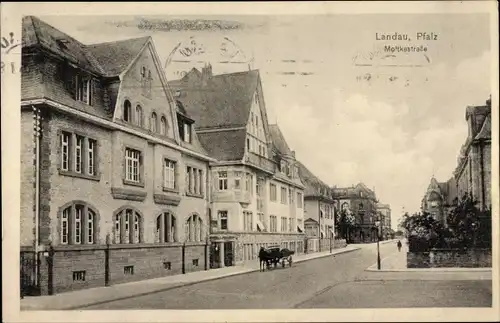 Ak Landau in der Pfalz, Blick in die Moltkestraße