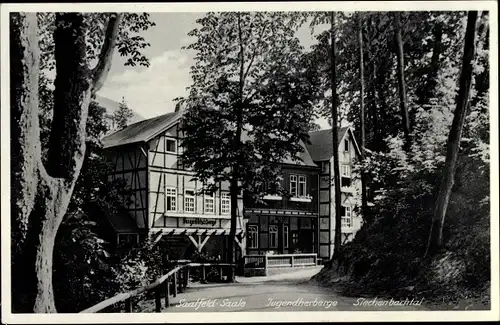 Ak Saalfeld an der Saale Thüringen, Jugendherberge, Siechenbachtal