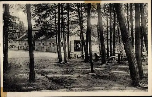 Ak Friedrichsruh Aumühle Niedersachsen, Waldschenke am Riesenbett, Sommergarten