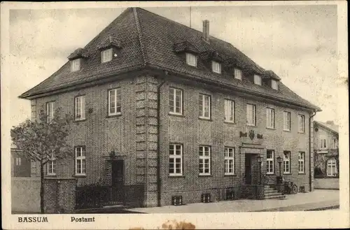Ak Bassum in Niedersachsen, Blick auf das Postamt