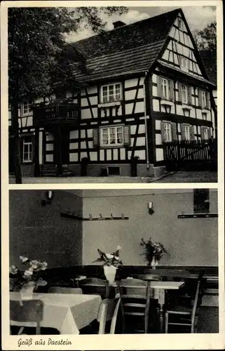 Ak Darstein im Kreis Südwestpfalz, Fachwerkhaus, Gasthaus