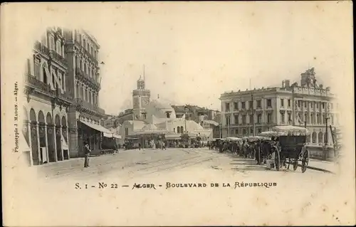 Ak Algier Alger Algerien, Boulevard de la Republique