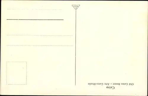 Ak Cairo Kairo Ägypten, Old Cairo Street, Alte Kairo Straße