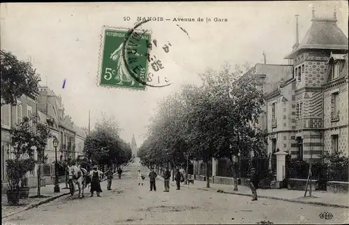 Ak Nangis Seine et Marne, Avenue de la Gare