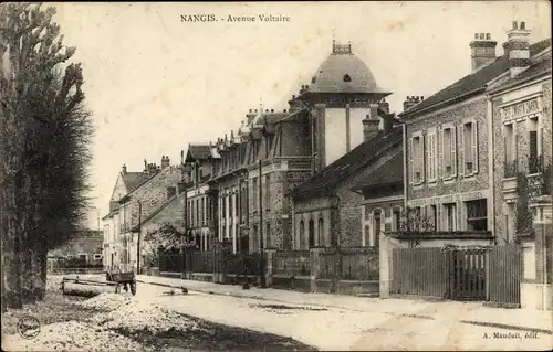 Ak Nangis Seine et Marne, Avenue Voltaire