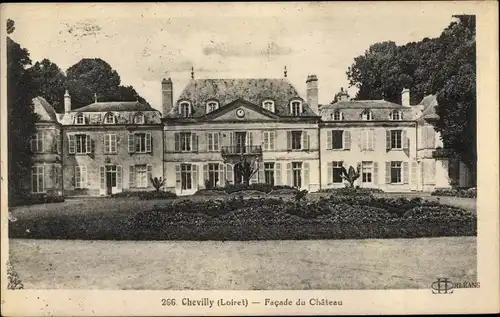 Ak Chevilly Loiret, Facade du Château