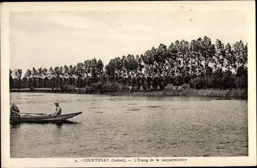 Ak Courtenay Loiret, L'Étang de la Jacqueminière