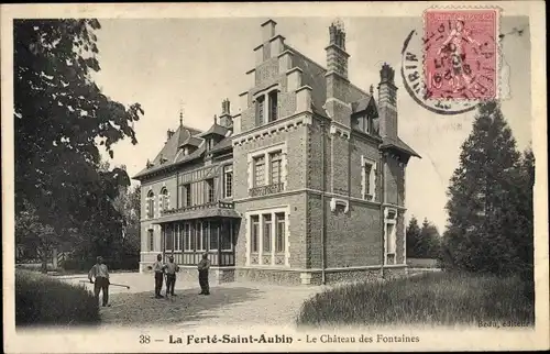 Ak La Ferté Saint Aubin Loiret, Le Château des Fontaines