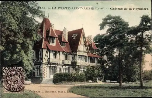 Ak La Ferté Saint Aubin Loiret, Château de la Popinière