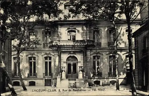 Ak Paris Élysée, Lycéum Club, 8 Rue de Penthièvre