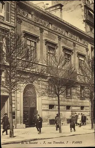 Ak Paris Élysée, Hôtel de la Société, 7 Rue Tronchet