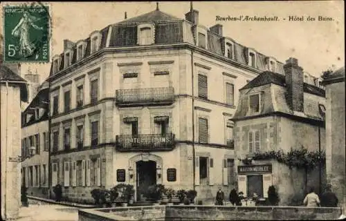 Ak Bourbon l'Archambault Allier, Hotel des Bains